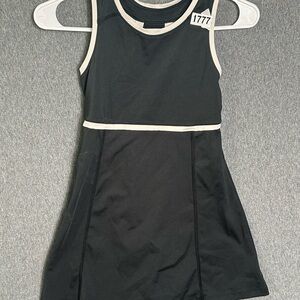 Tommy Bahama Black Dress with Cream Trim Girls 7/8